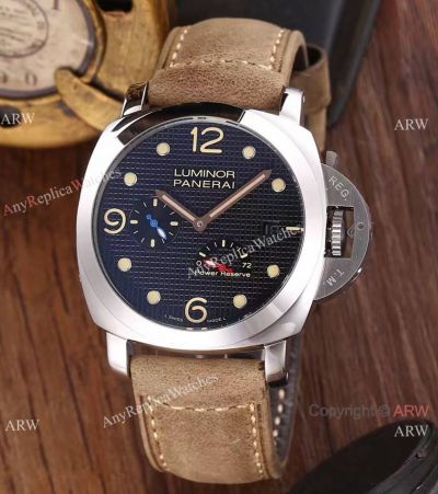 Copy Panerai Power Reserve Luminor Watch SS Leather Band 44mm